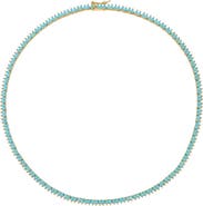 NATIVE GEM Symphony Turquoise Teardrop Tennis Necklace