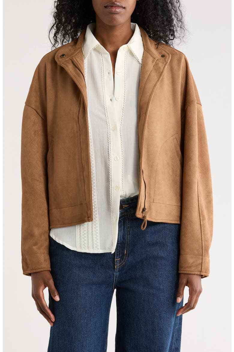 Faux Suede Full Zip Jacket (Women) | Nordstromrack
