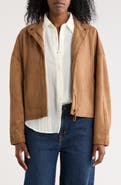 MAX STUDIO Faux Suede Full Zip Jacket