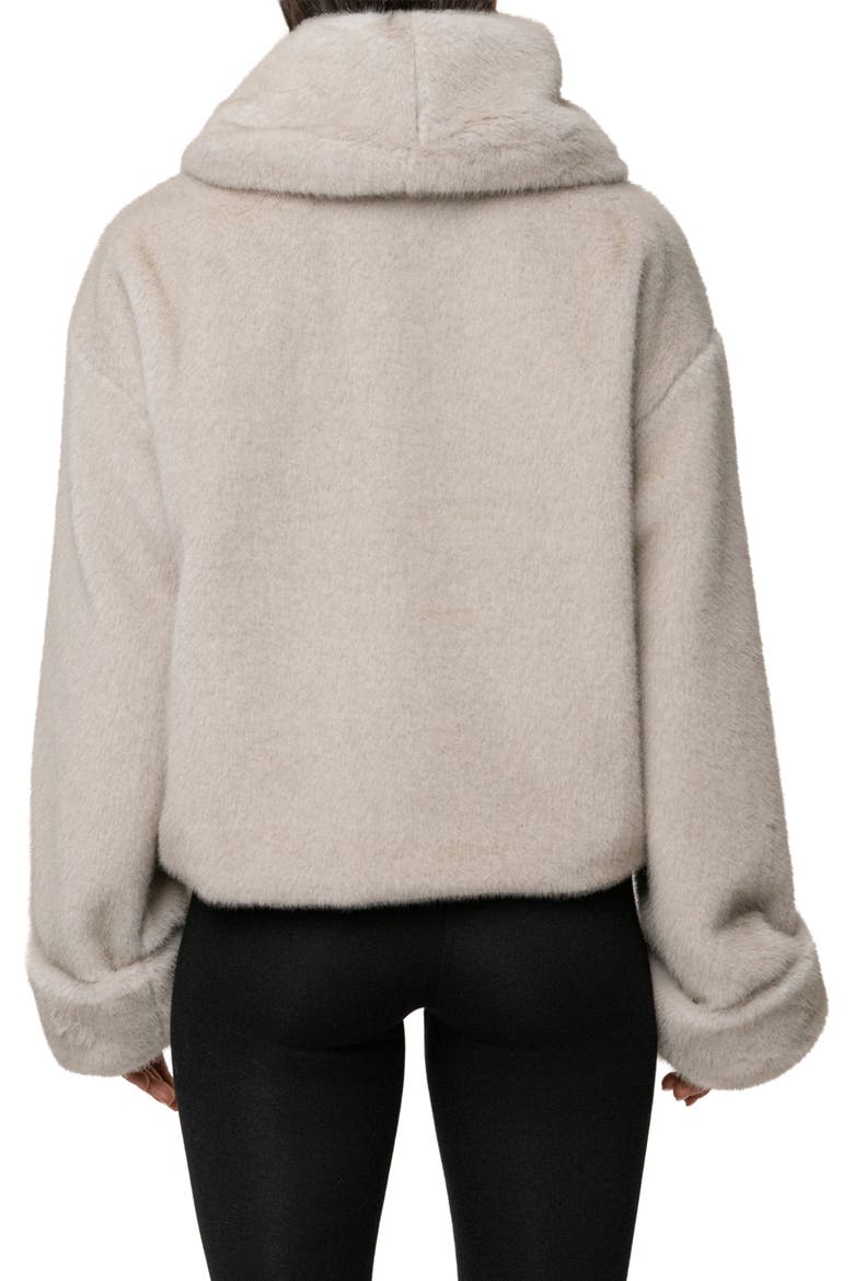 Turtleneck Faux Fur Pullover, Alternate, color, GRAY
