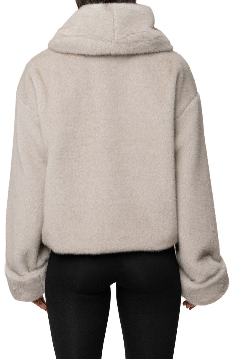 JLUXLABEL Turtleneck Faux Fur Pullover, Alternate, color, Gray