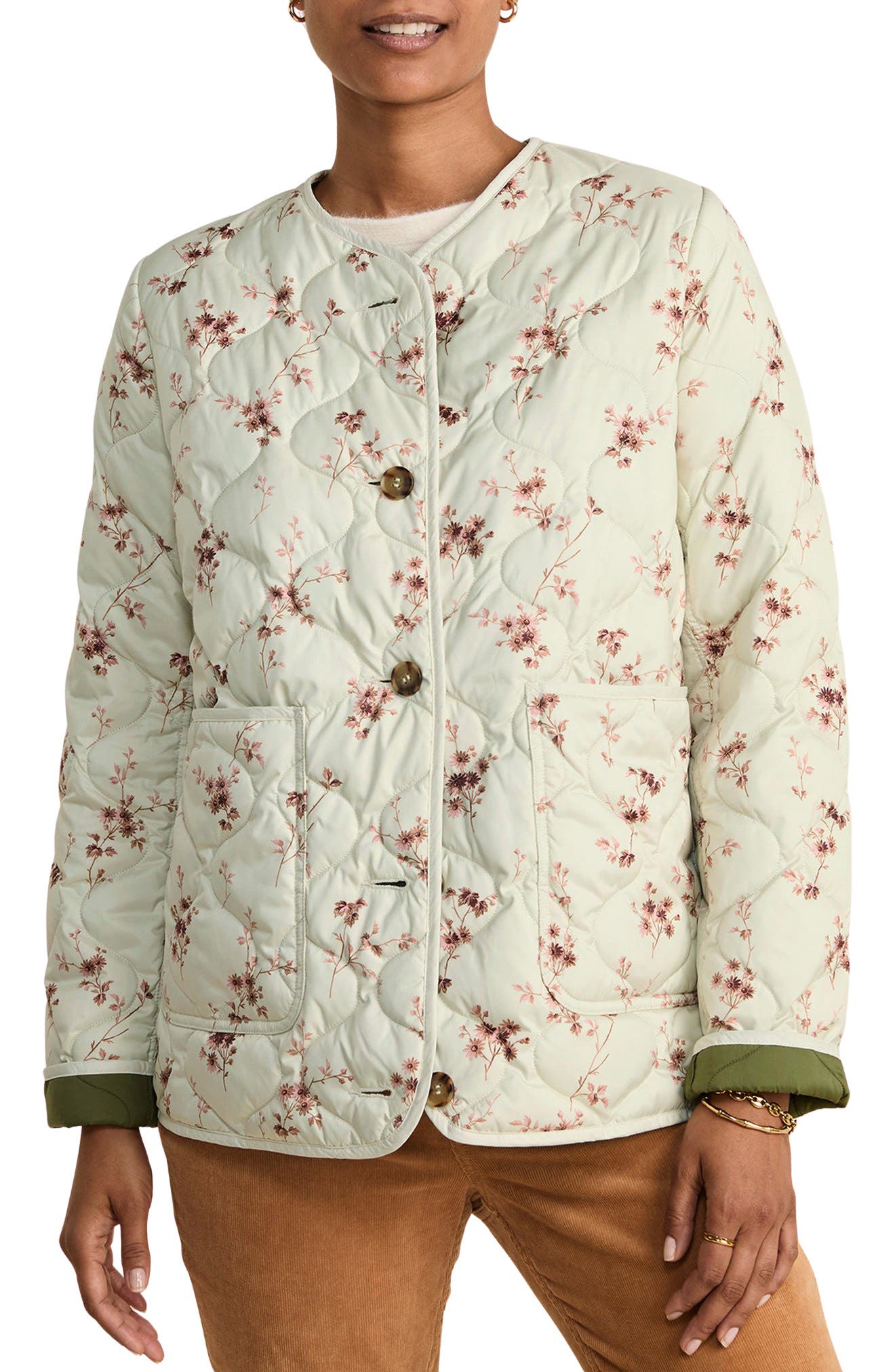 vineyard vines Floral Quilted Jacket