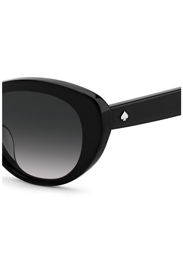 crystals 51mm round sunglasses, Alternate, color, BLACK / GREY SHADED