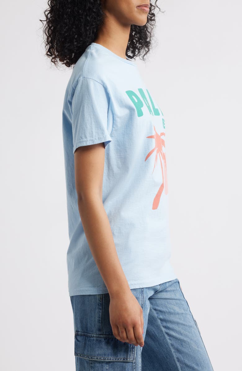 Junk Food Palm Beach Cotton Graphic T-Shirt, Alternate, color, Light Blue