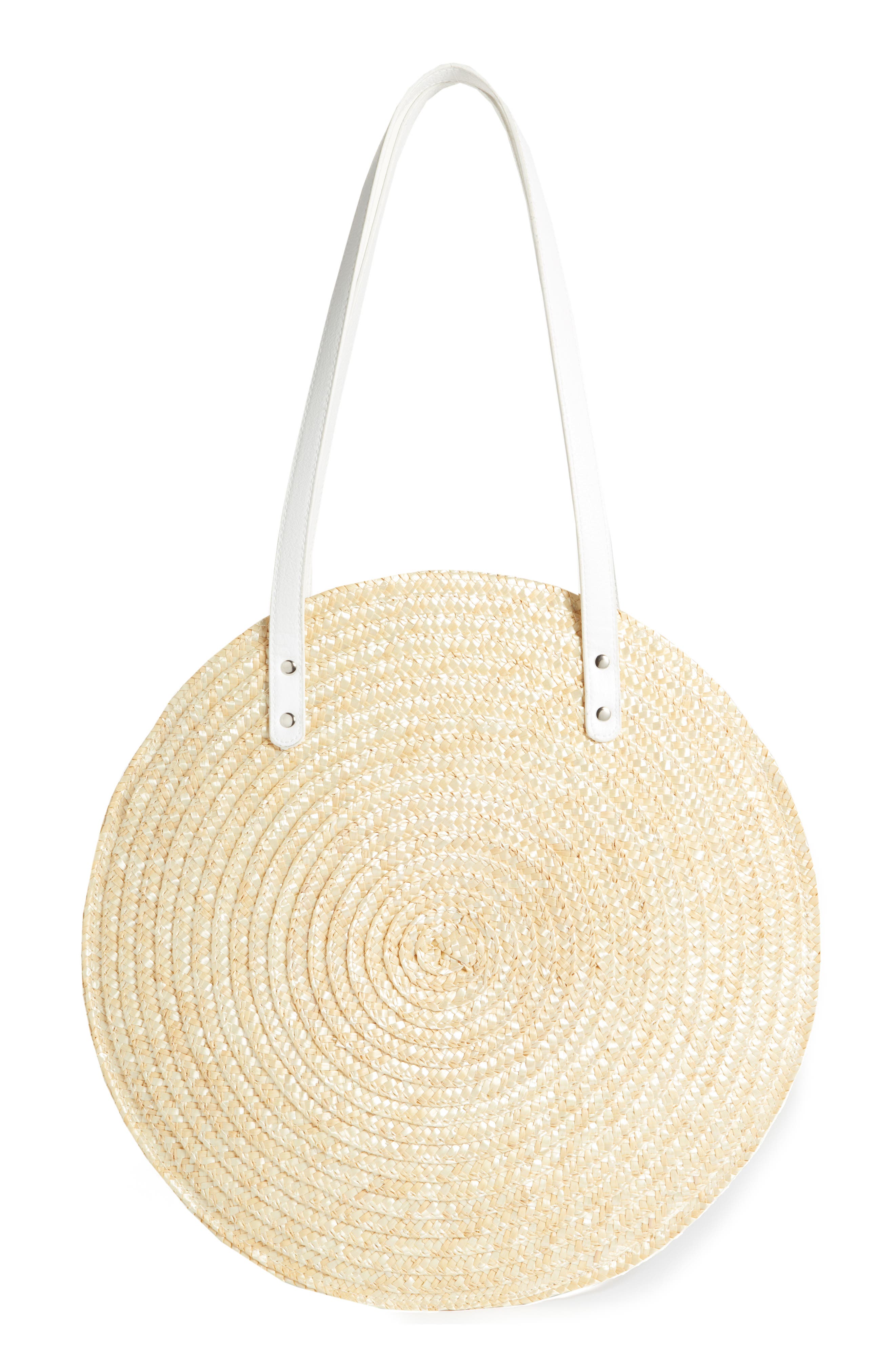 Circle Basket Tote Bag, Alternate, color, NATURAL