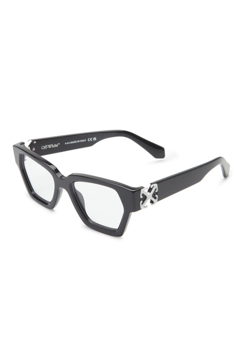 50mm Square Optical Glasses, Alternate, color, BLACK