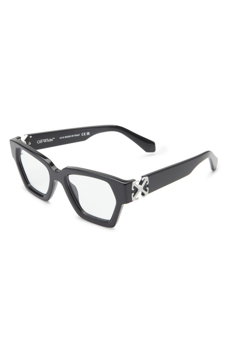 Off-White 50mm Square Optical Glasses, Alternate, color, Black