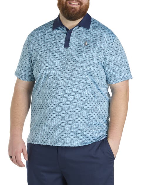 Big & Tall Bohemian Jacquard Blocked Polo Shirt