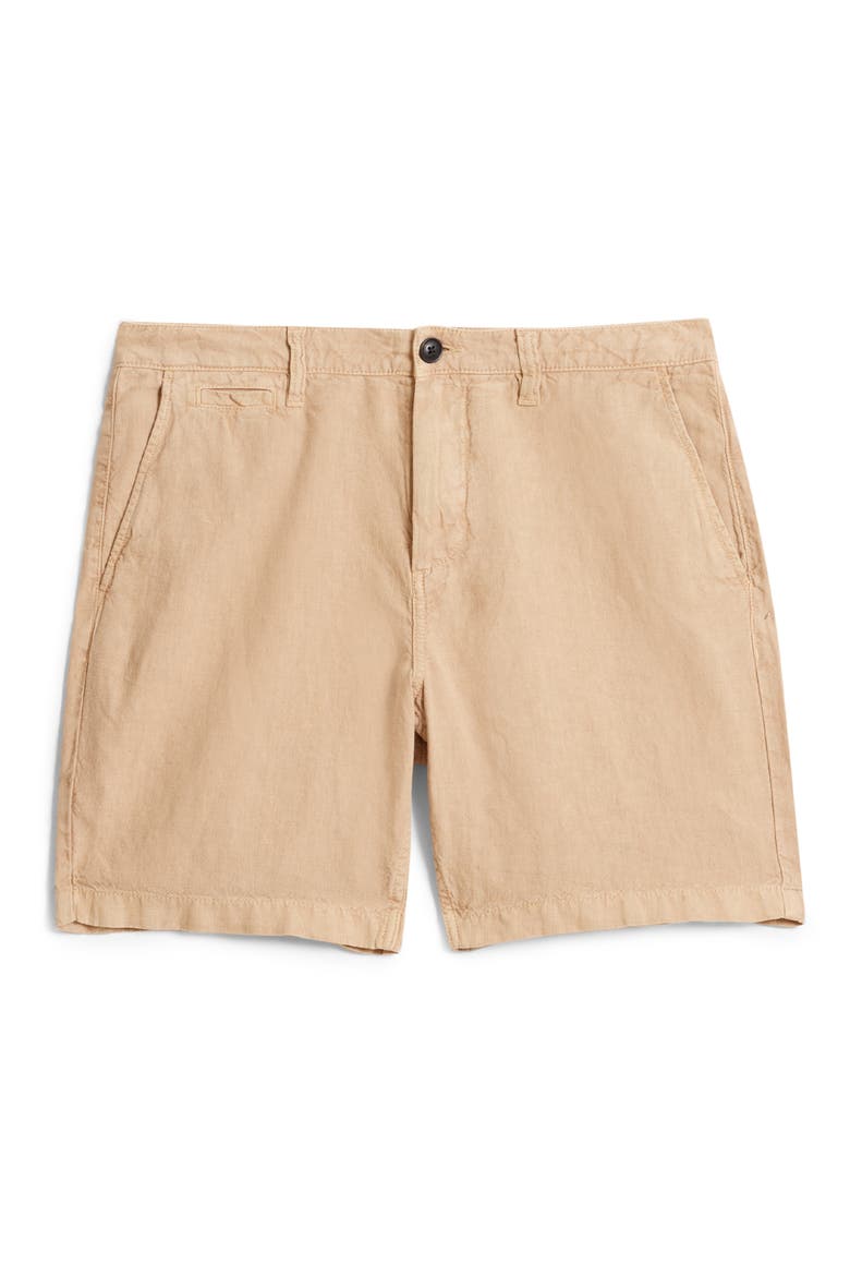 Johnny Flat Front Shorts, Alternate, color, KHAKI
