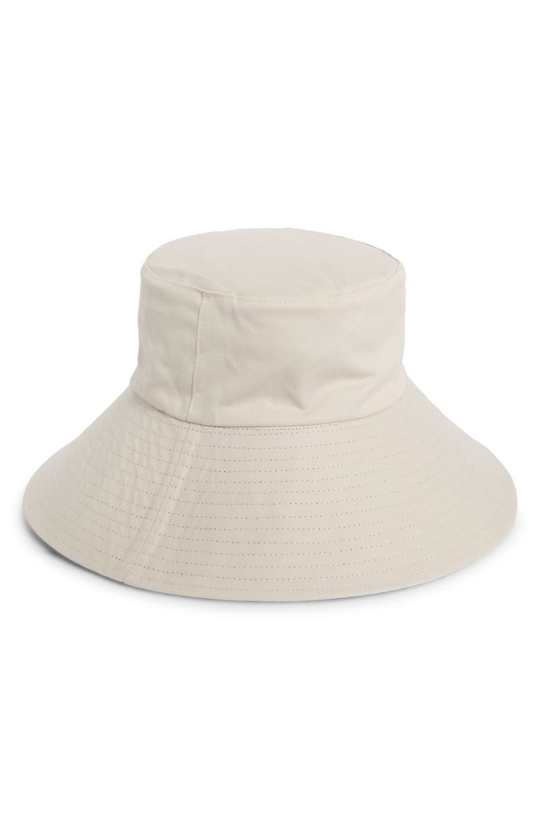 Nordstrom Reversible Cotton Bucket Hat, Alternate, color, Black- Ivory
