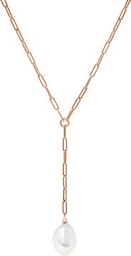 EFFY 14K Yellow Gold Freshwater Pearl Lariat Necklace