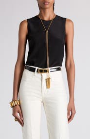 TOM FORD Silk Crêpe de Chine Sleeveless Top