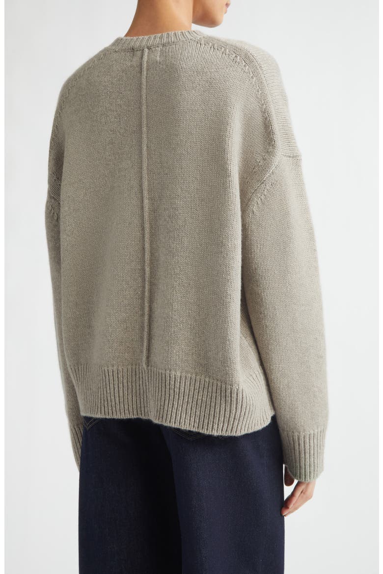 Pia Oversize Cashmere Crewneck Sweater, Alternate, color, STONE MELANGE