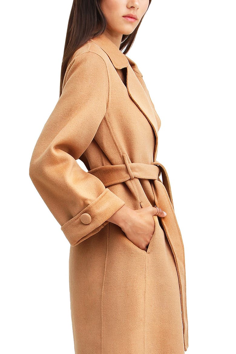 Stay Wild Oversized Wool Coat, Alternate, color, CAMEL
