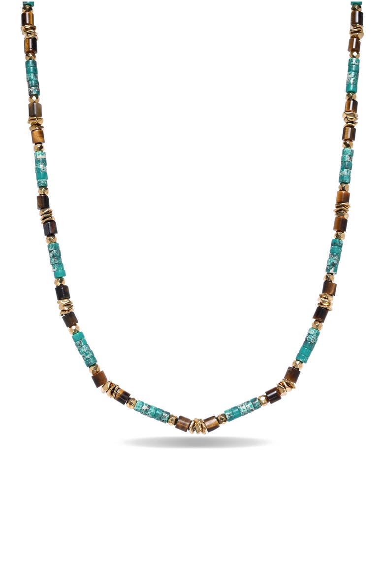 Men's Landon Stone Beaded Necklace, Main, color, MULTI