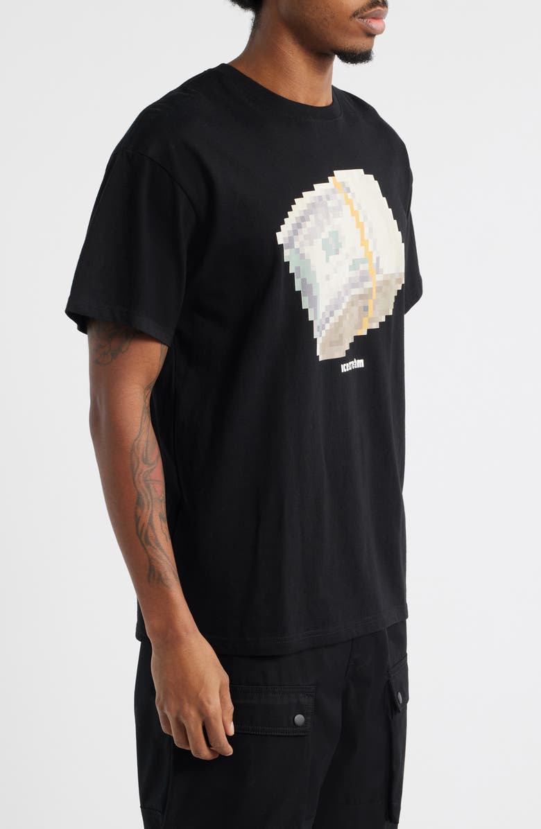 ICECREAM Pixel Graphic Cotton T-Shirt, Alternate, color, Black