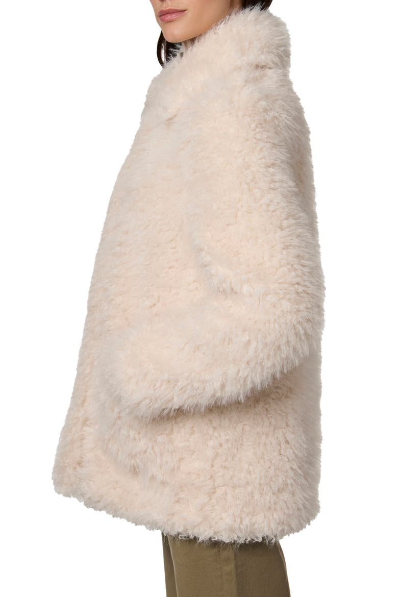 Langley Faux Fur Coat, Alternate, color, CREAM