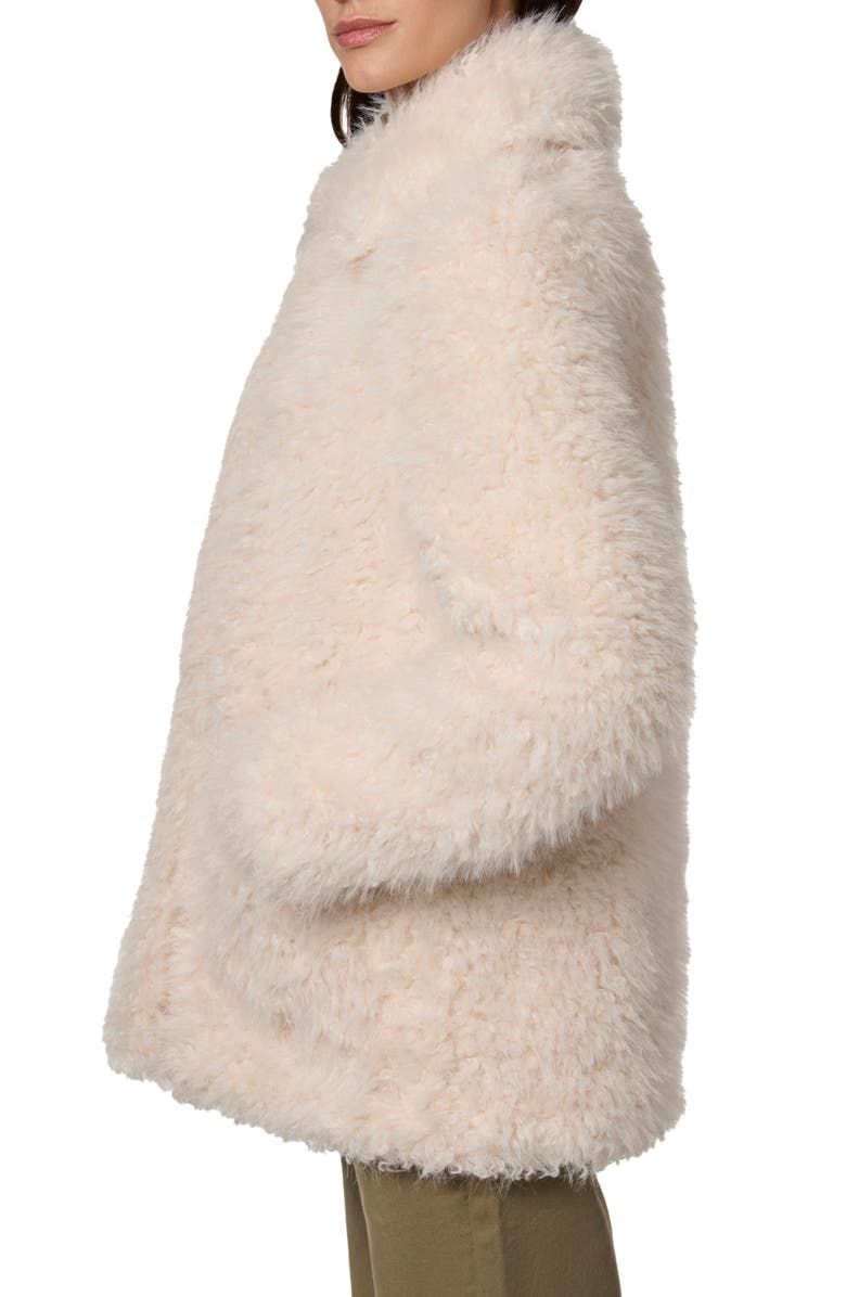 Bernardo Langley Faux Fur Coat, Alternate, color, Cream