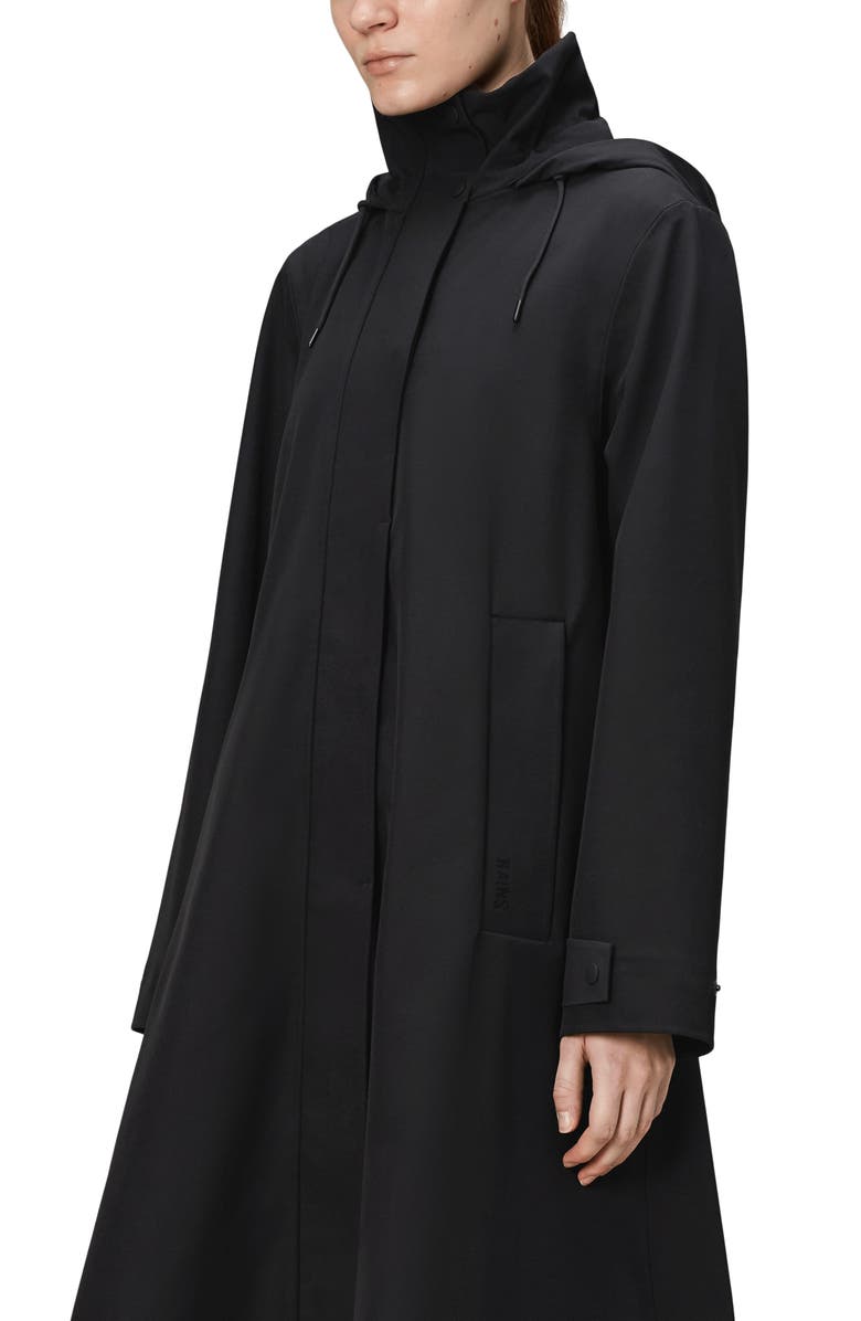 Rains Suva Vision Softshell A-Line Jacket, Alternate, color, Black