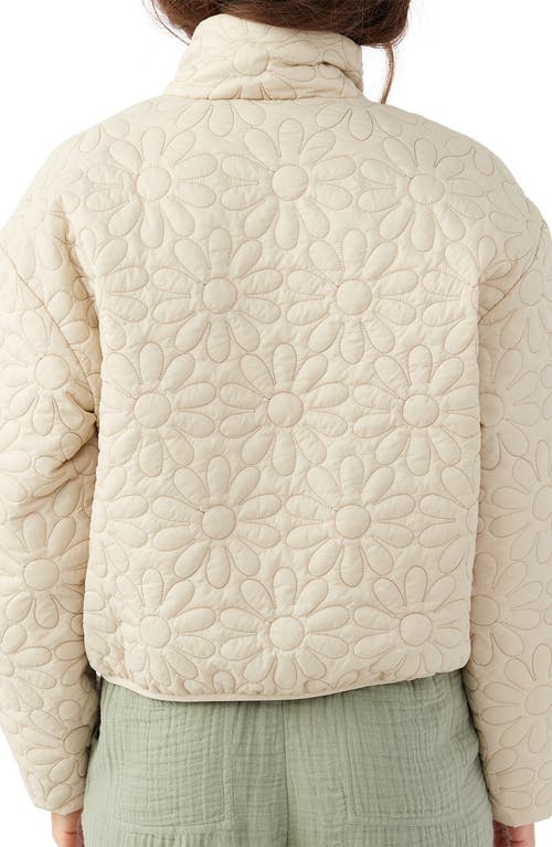O'neill Jaxson Floral Quilted Bomber Jacket In Gray
