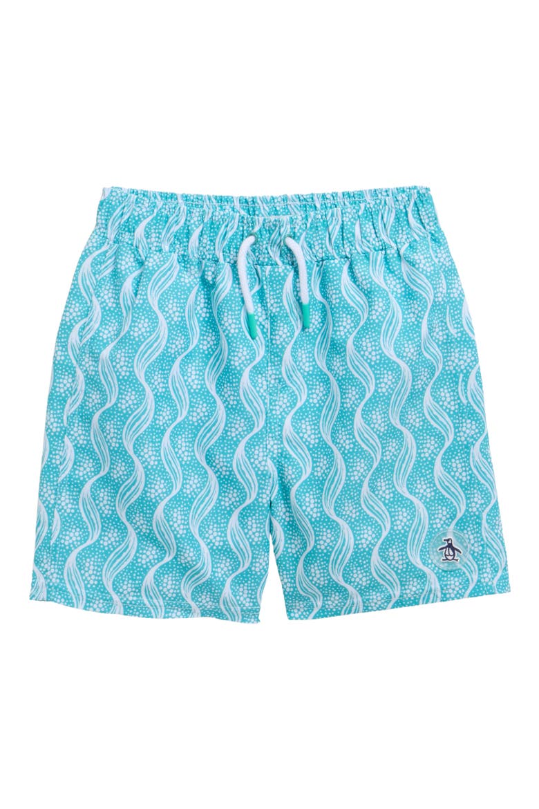 Kids' Print Swim Shorts, Main, color, LAGOON
