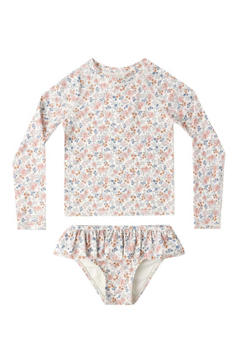Flower Fields Two-Piece Rashguard, Alternate, color, IVORY