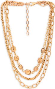 SAACHI Crystal Cascade Chain Necklace