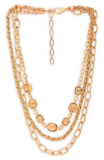 Saachi Crystal Cascade Chain Necklace In Gold