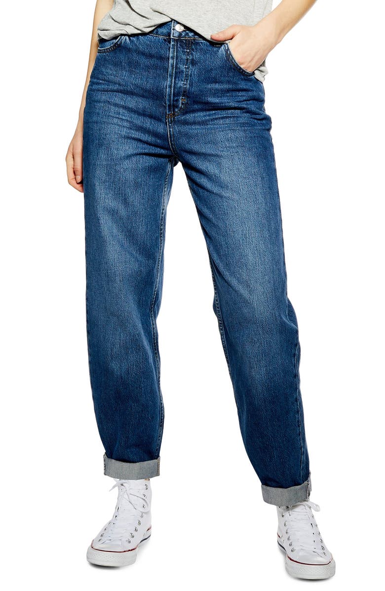 Topshop Balloon Boyfriend Jeans, Main, color, 