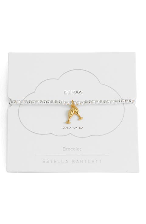 Sienna Champagne Beaded Stretch Bracelet