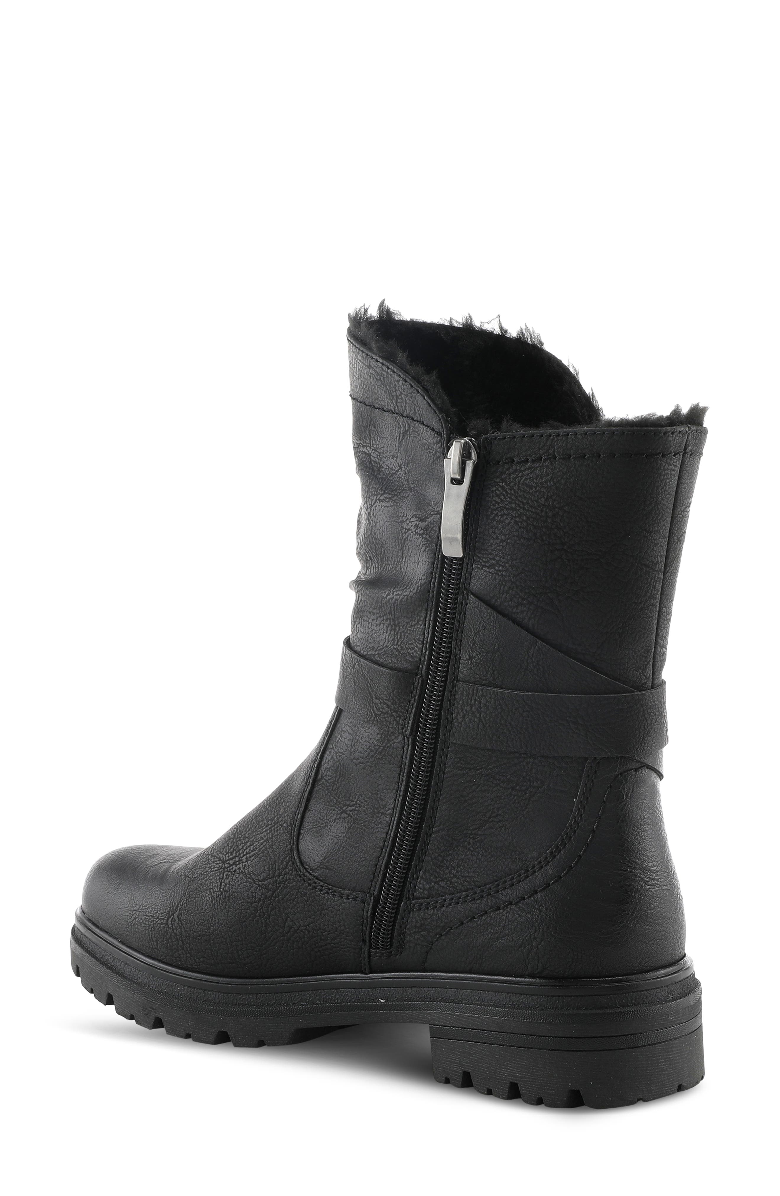 Spring Step Francala Water Resistant Faux Fur Bootie, Alternate, color, 