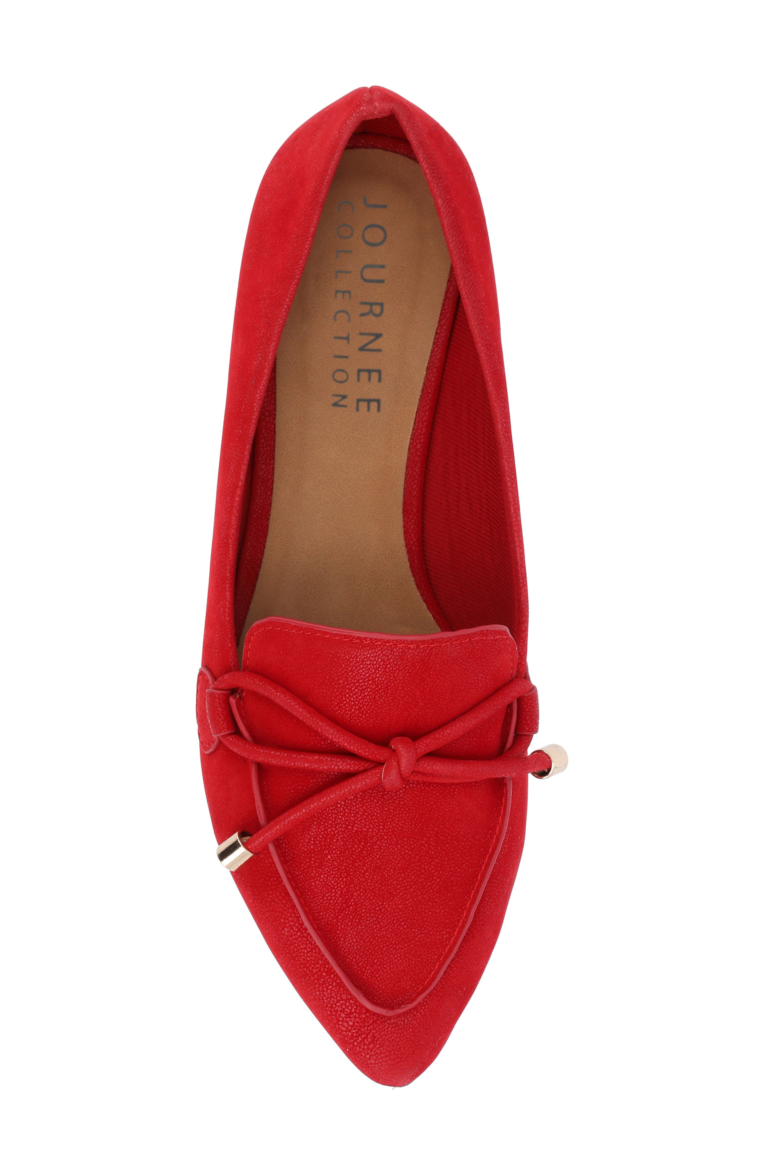 Journee Collection Muriel Flat - Narrow Width, Alternate, color, Red