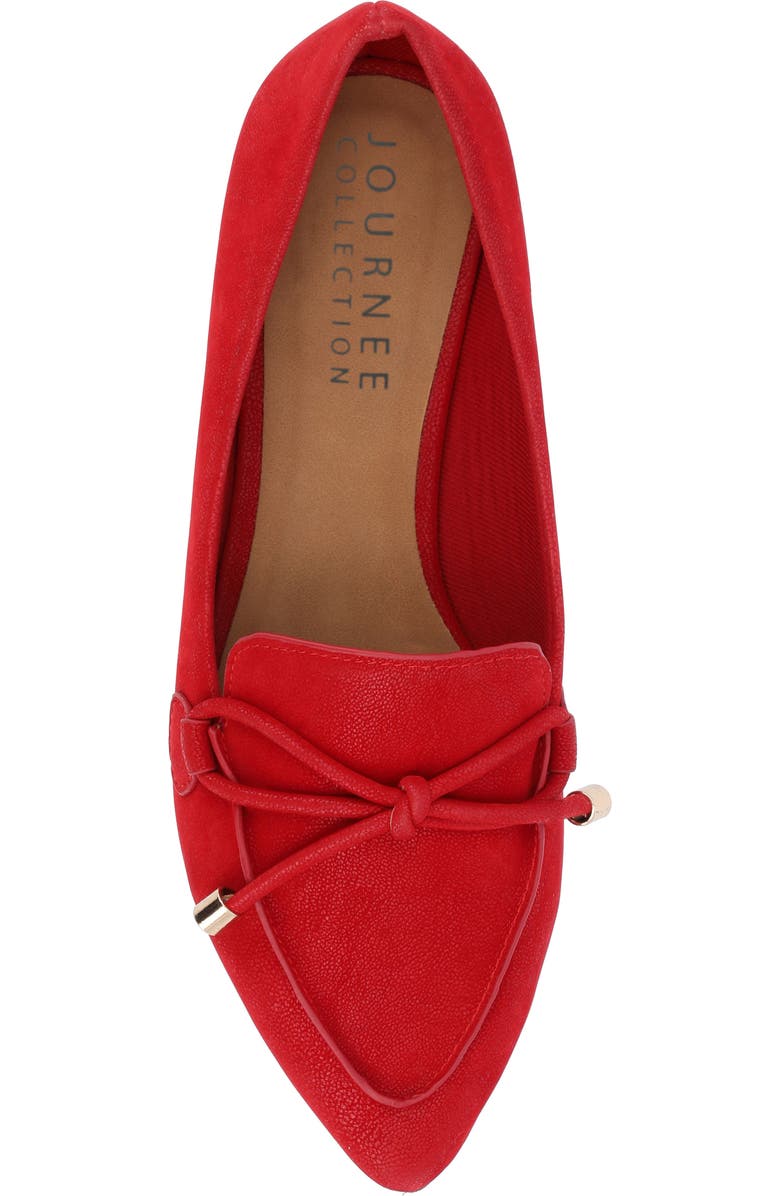 Journee Collection Muriel Flat - Narrow Width, Alternate, color, Red