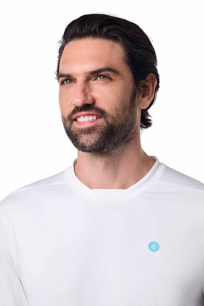 Men's Tiebreaker Long Sleeve Tennis T-Shirt, UPF 50+ Sun Protection, Alternate, color, White