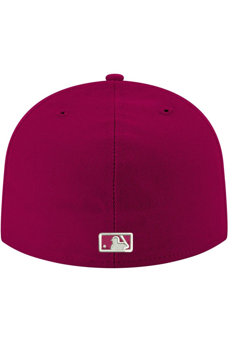 Men's New Era Cardinal Minnesota Twins White Logo 59FIFTY Fitted Hat, Alternate, color, Cardinal