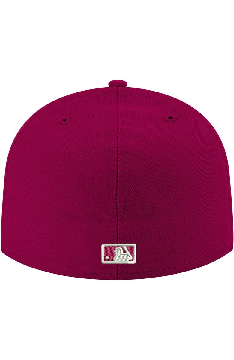 New Era Men's New Era Cardinal Minnesota Twins White Logo 59FIFTY Fitted Hat, Alternate, color, Cardinal