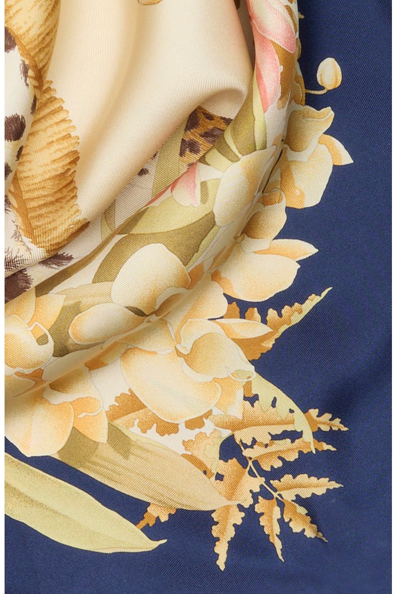 Relax Silk Scarf, Alternate, color, BLUE