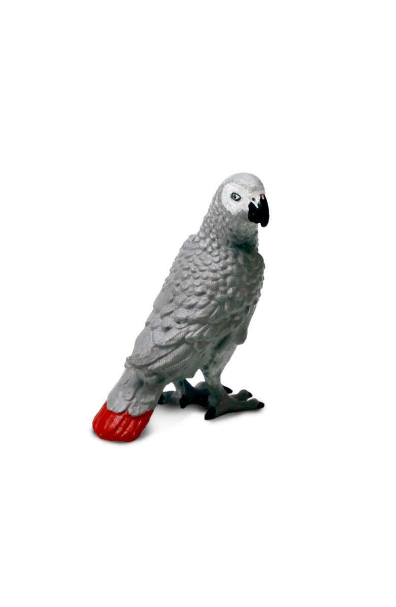 Safari Ltd. African Gray Parrot Kids Toy Figure, Alternate, color, NO COLOR