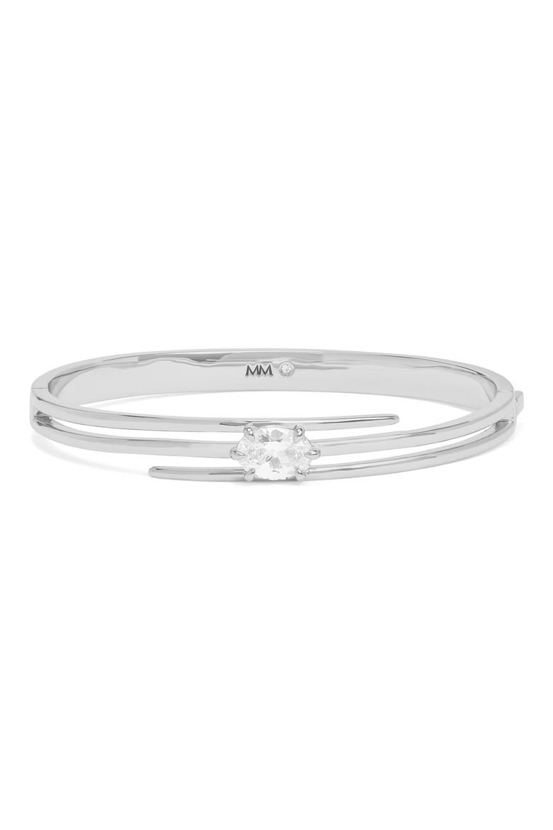 She's on Point Lasso Cuff, Main, color, SILVER-WHITE