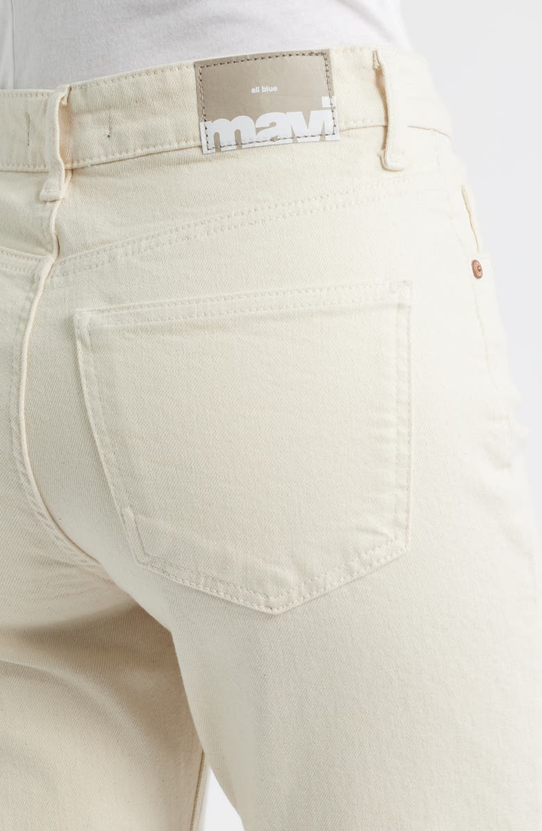 Mavi Jeans New York High Waist Straight Leg Crop Jeans, Alternate, color, Beige Classic Blue