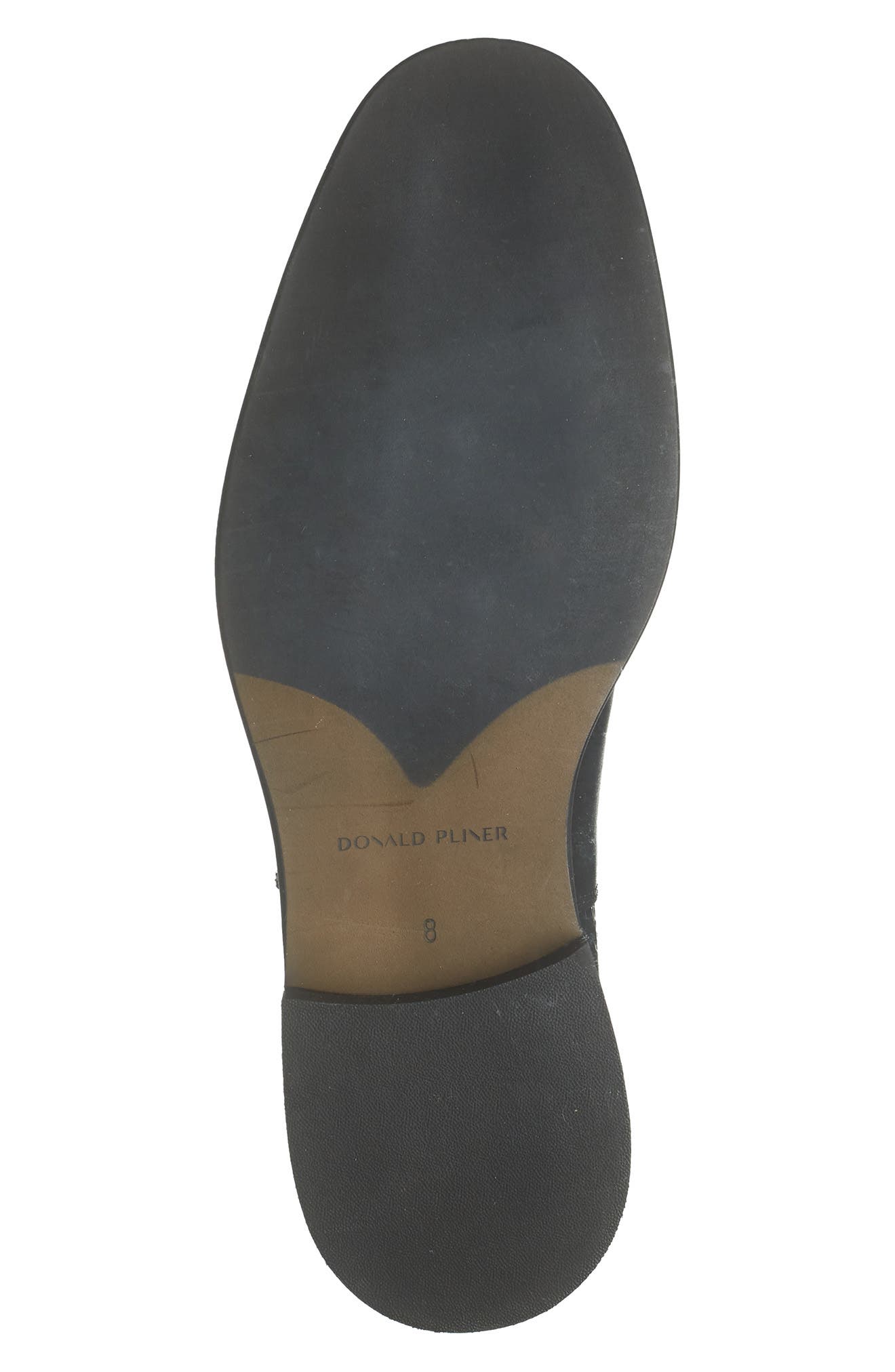 Donald Pliner Croc Embossed Leather Chelsea Boot, Alternate, color, Black