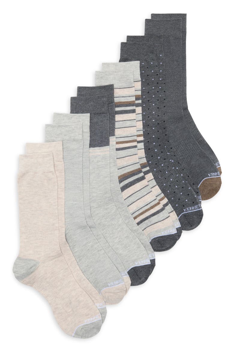 Assorted 6-Pack Dress Socks, Main, color, LUNAR ROCK HEATHER