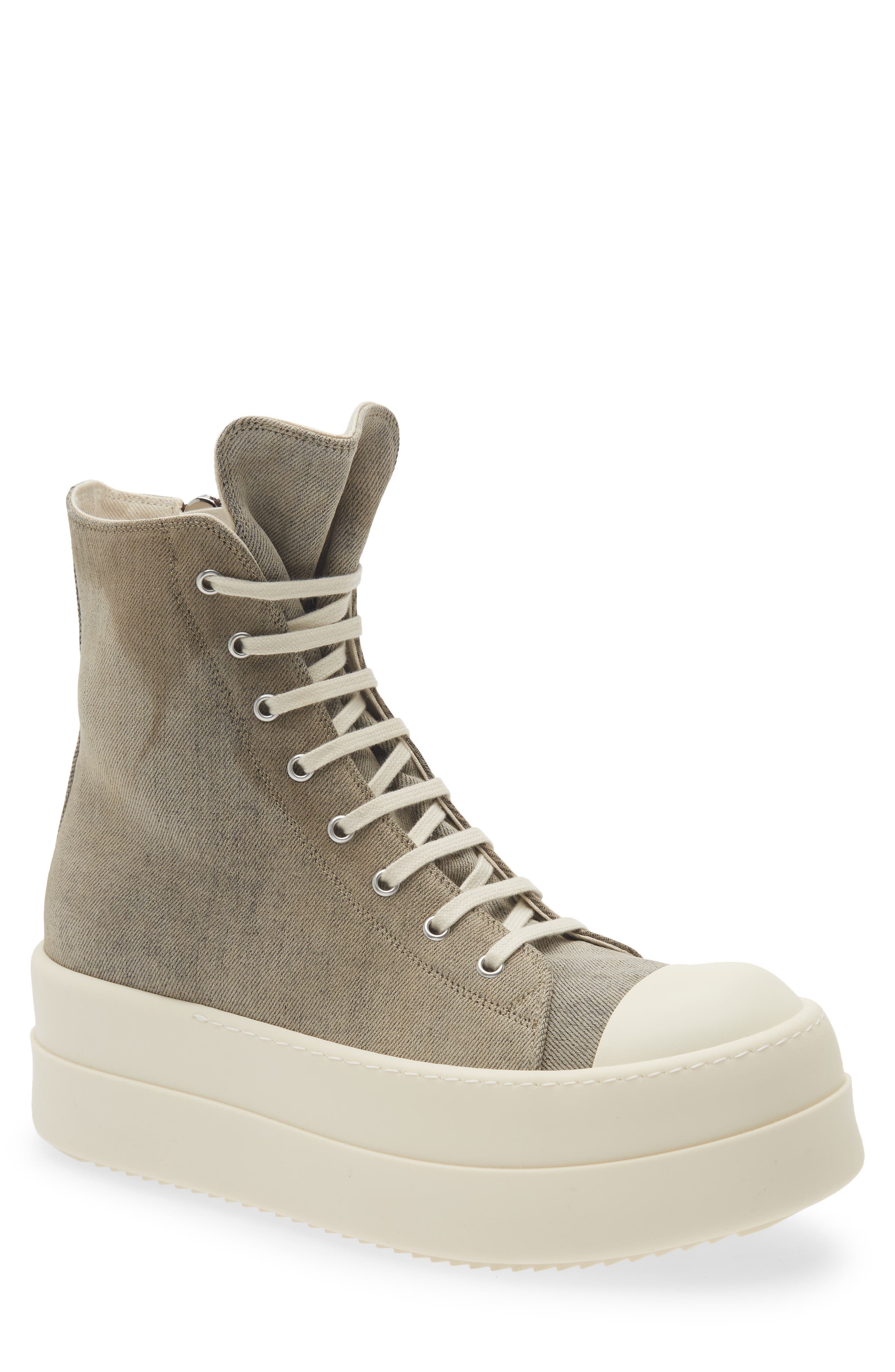 Rick Owens DRKSHDW Bumper High Top Platform Sneaker, Main, color, Dust/ Milk/ Milk