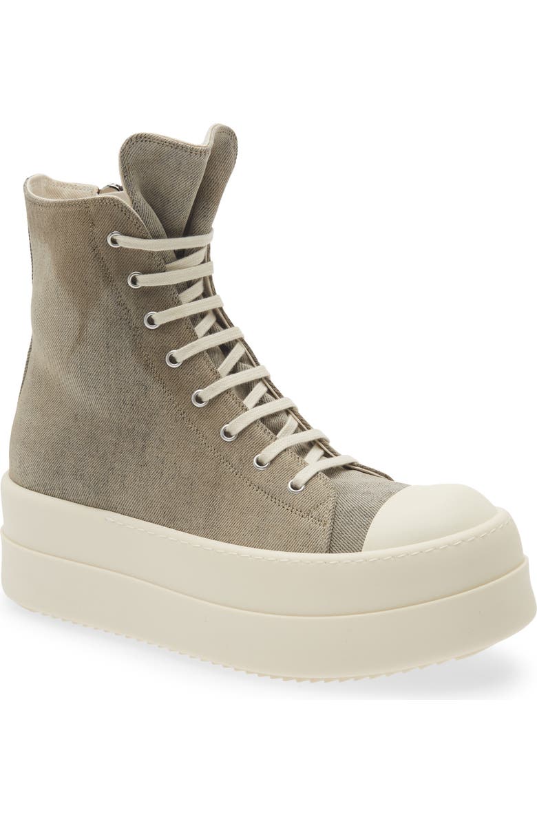 Rick Owens DRKSHDW Bumper High Top Platform Sneaker, Main, color, Dust/ Milk/ Milk