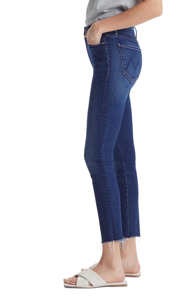 MOTHER The Looker High Waist Frayed Ankle Skinny Jeans, Alternate, color, 