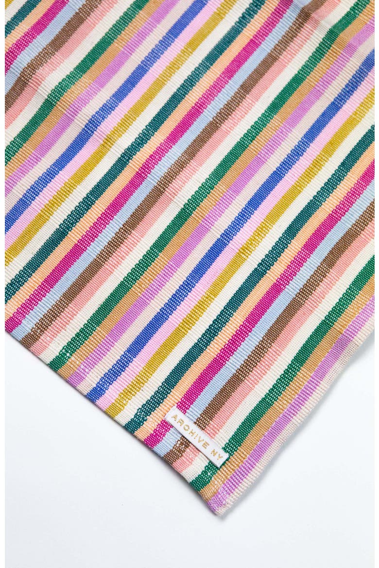 Valentina Rainbow Striped Handwoven Cotton Napkins, Set of 4, Alternate, color, Rainbow