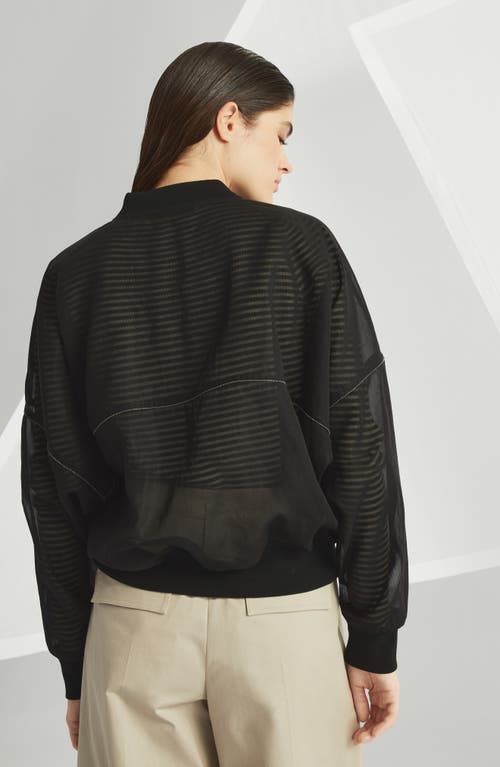 Brunello Cucinelli Monili Bomber Jacket In Black