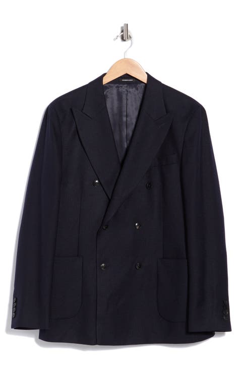 Oasis Double Breasted Wool Blend Sport Coat