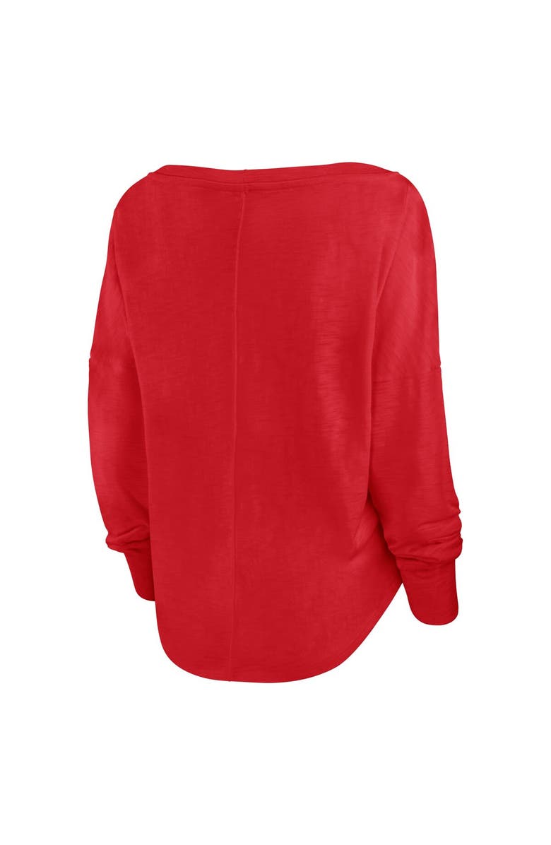 FANATICS Women's Fanatics Branded Red Toronto FC Fundamentals Carver Slub Long Sleeve T-Shirt, Alternate, color, 