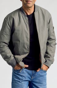 True Classic Water Resistant Cotton Blend Bomber Jacket